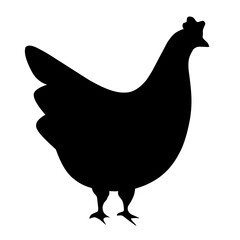 chicken silhouette illustration