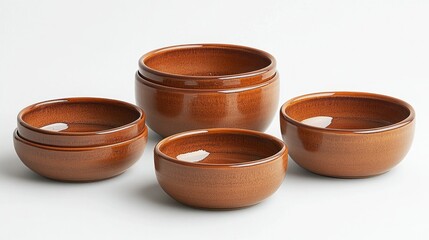 Stacked terracotta bowls