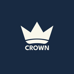 Vector logo featuring a sharp-edged minimalist crown icon paired with clean, simple typography. Ideal for premium branding, fashion labels, luxury products, or corporate identity