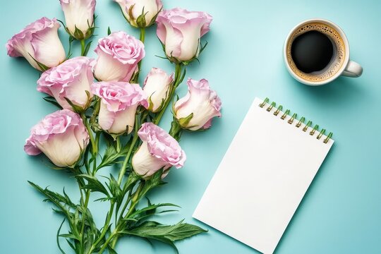 Spring-inspired arrangement with a blank note for personalized messages.