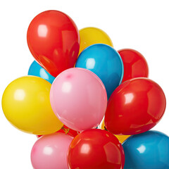 colorful balloons on white background