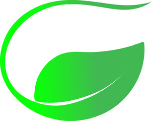 A beautiful green leaf design .