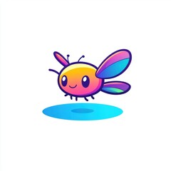 Cute colorful insect graphic