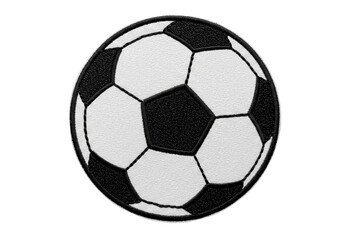 Isolated Classic Soccer Ball Embroidered Patch Design
