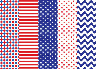 Fototapeta premium independence day 4 july pattern vector