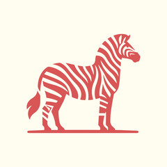 Zebra animal trendy artwork beautiful abstract vector illustration colorful applicative design