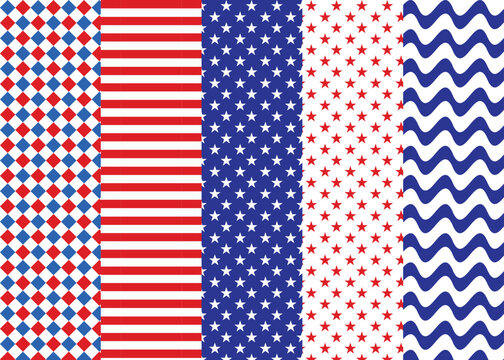 independence day 4 july pattern vector