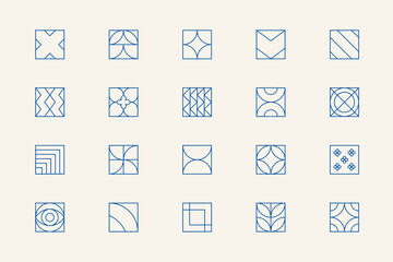 LINEAR GEOMETRIC VECTOR SHAPES Set