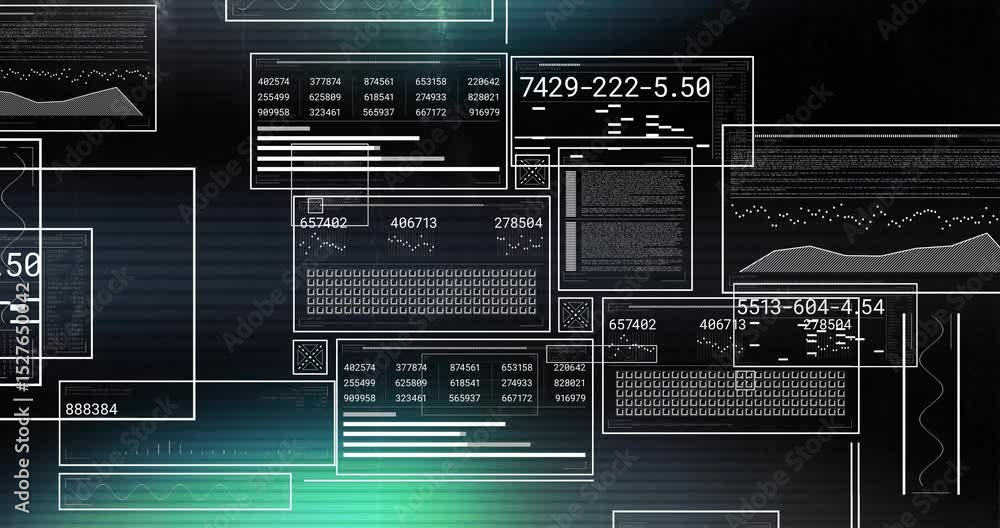 Poster at startup initializing ui panels sliding and updating numeric tables for real-time data monitoring