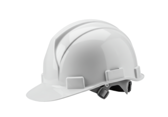 Isolated White Construction Safety Helmet