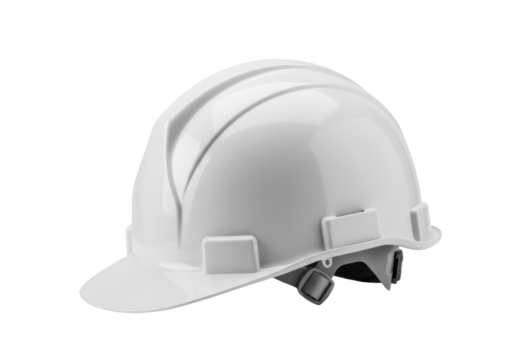 Isolated White Construction Safety Helmet