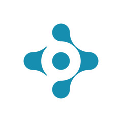 Letter O logo design template.