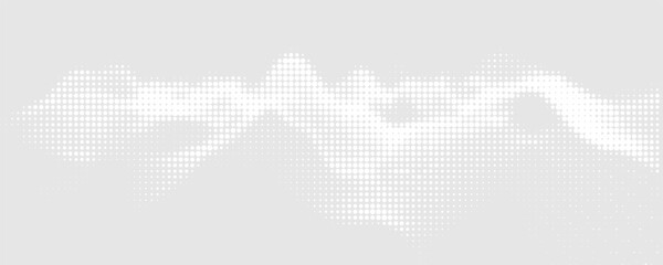 Dotted halftone waves. Abstract liquid shapes, wave effect dotted gradient texture waves isolated vector symbols set. Halftone graphic dots waves. Wave dotted halftone