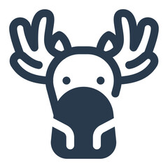 Moose Vector Icon for Canada Day