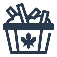 Poutine Vector Icon for Canada Day