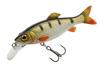 Fototapeta premium Isolated Fishing Lure with Hooks for Catching Fish