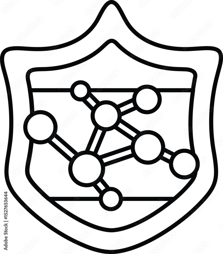 Poster a shield with a lot of dots on it