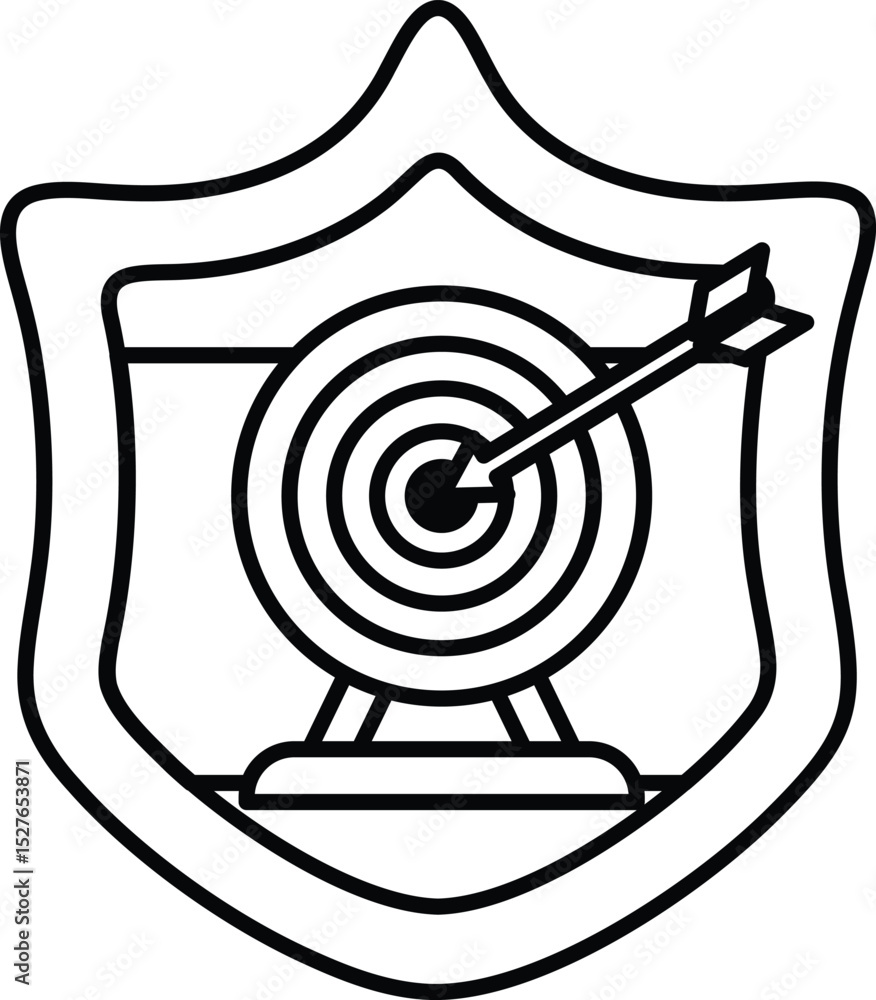 Poster a shield with a target on it