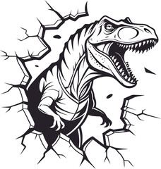 Obraz premium Cute cartoon dinosaurs vector illustration