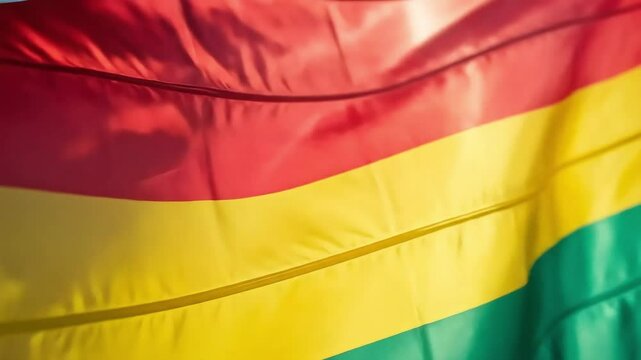 Close up of pan african flag for juneteenth emancipation celebration