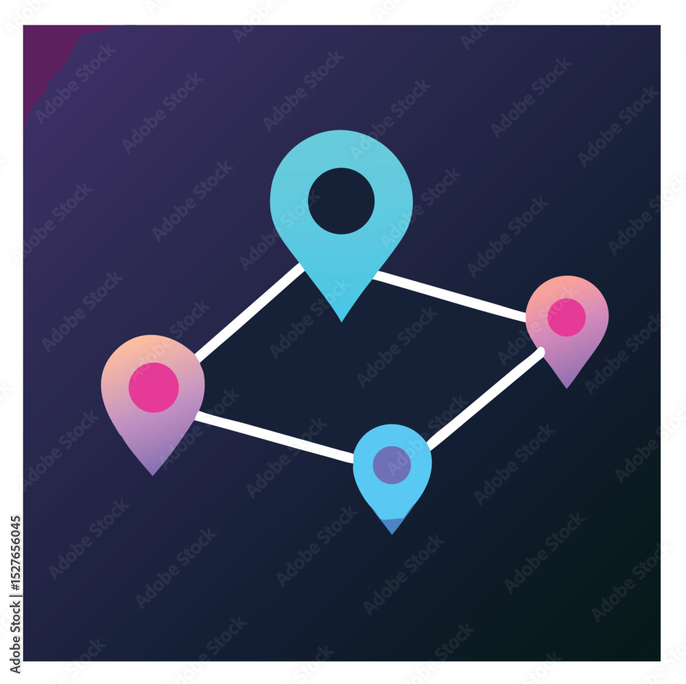 Poster a futuristic vector infographic of a decentralized business network. transparent layered nodes inter