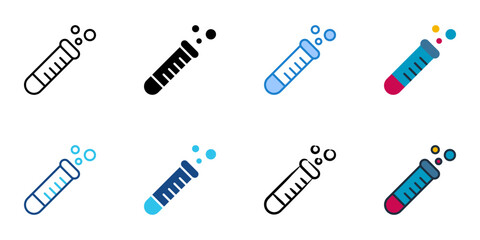 Measuring cylinder icon set multiple style collection 
