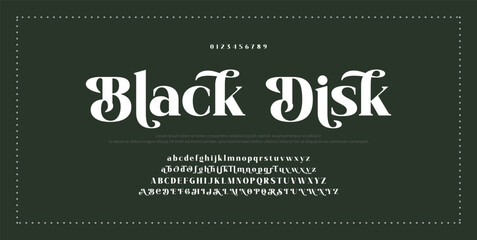 Premium luxury elegant alphabet letters and numbers. Vintage wedding typography classic serif font decorative vintage retro. creative vector illustration