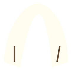 Flat Icon of a Towel Draped Around the Neck