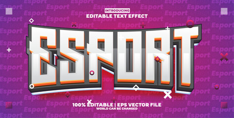 Esport new editable text effect in new modern trend style