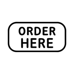 Fototapeta premium Button Icon With 'Order Here' Text