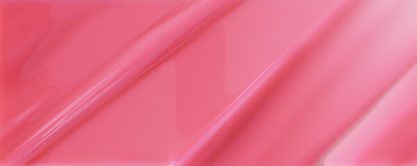 Lip gloss texture 3d rendering minimalist background. Smudged cosmetic product smear.