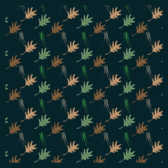 Background and pattern design with shapes, flowers and leaves. 