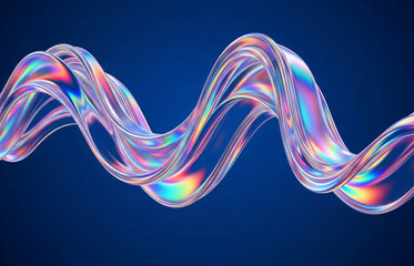 Art design Wave Liquid. Backdrop or Graphic Wallpaper Ideal for Desktop Screensaver. Light road in a neon swirl. Pattern background for poster, banner or title.