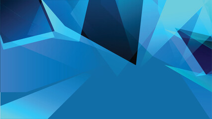 Abstract Geometric Blue Background Modern Design with Overlapping Polygons