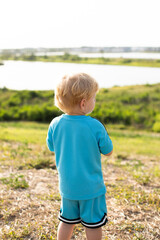 little boy playing in the park