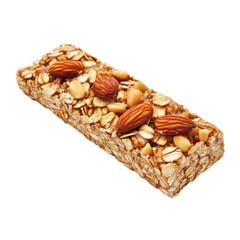 Delicious granola bar made with oats, nuts, and honey for a healthy snack option