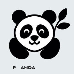 Fototapeta premium design logo icon illustration mascot panda