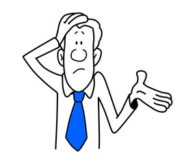 Simple blue necktie icon on black background