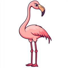 Pink flamingo cartoon