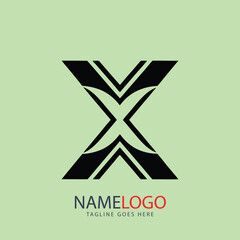 X Marks the Spot: A sleek, minimalist design showcasing a bold 