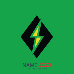 Dynamic Energy Icon: A striking design, this vector graphic icon of a stylized lightning bolt against a contrasting backdrop, symbolizes power, speed, and innovation.