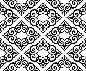 Ethnic background on the theme of Uzbek national ornament, Islamic pattern, seamless pattern, vector design