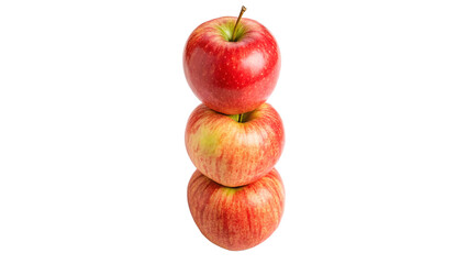 Apple stack top view isolated on transparent background
