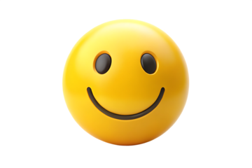 Minimalistic Cartoonish Flat Matte Happy Smiley Face Icon isolated on white background