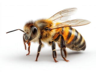 Bee isolated on a white background