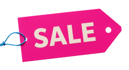 Isolated Pink 'SALE' Tag