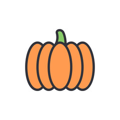 Vibrant Pumpkin Vector With Smooth Lines For Autumnal Celebration