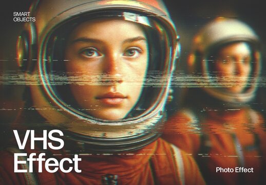 Retro VHS Photo Effect Template