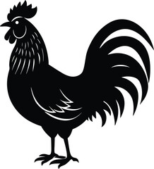Colorful rooster illustration farm animal vector graphic