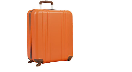 Isolated Orange Suitcase